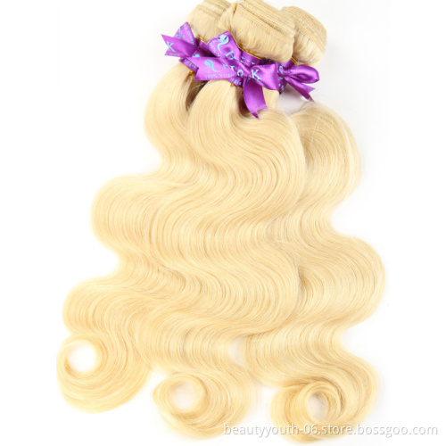 Beauty Youth body wave frontal body wave human hair brazilian mech with closure 613 4x4 closure